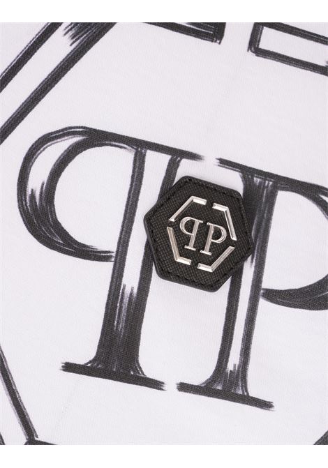 T-Shirt Philipp Plein Hexagon Bianca PHILIPP PLEIN | PAECMTK8122PJY002N01